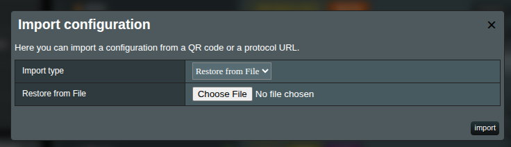 restore from file