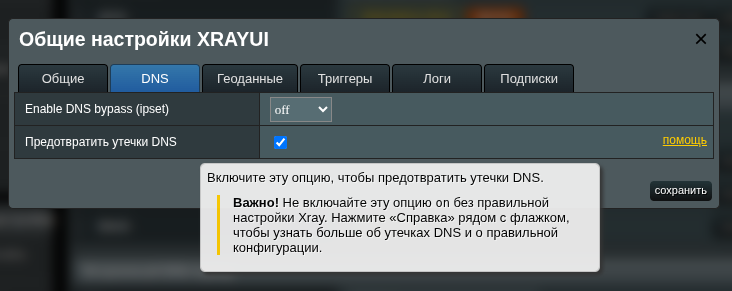 dns on