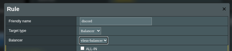 balancer rule